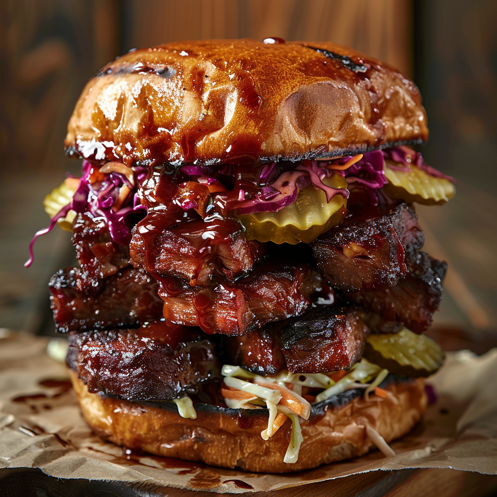 BBQ sandwich with Meatyer smoked meat bites