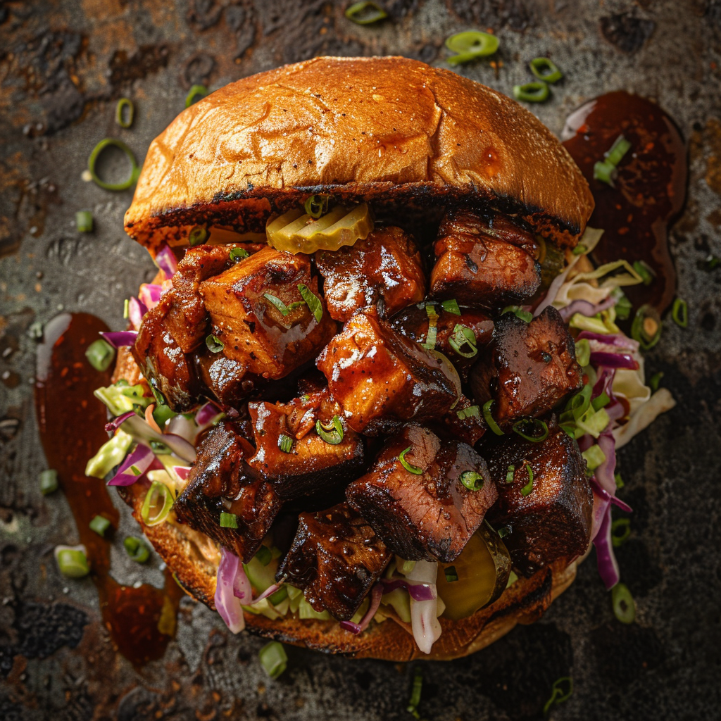 BBQ sandwich variation with Meatyer smoked meat bites
