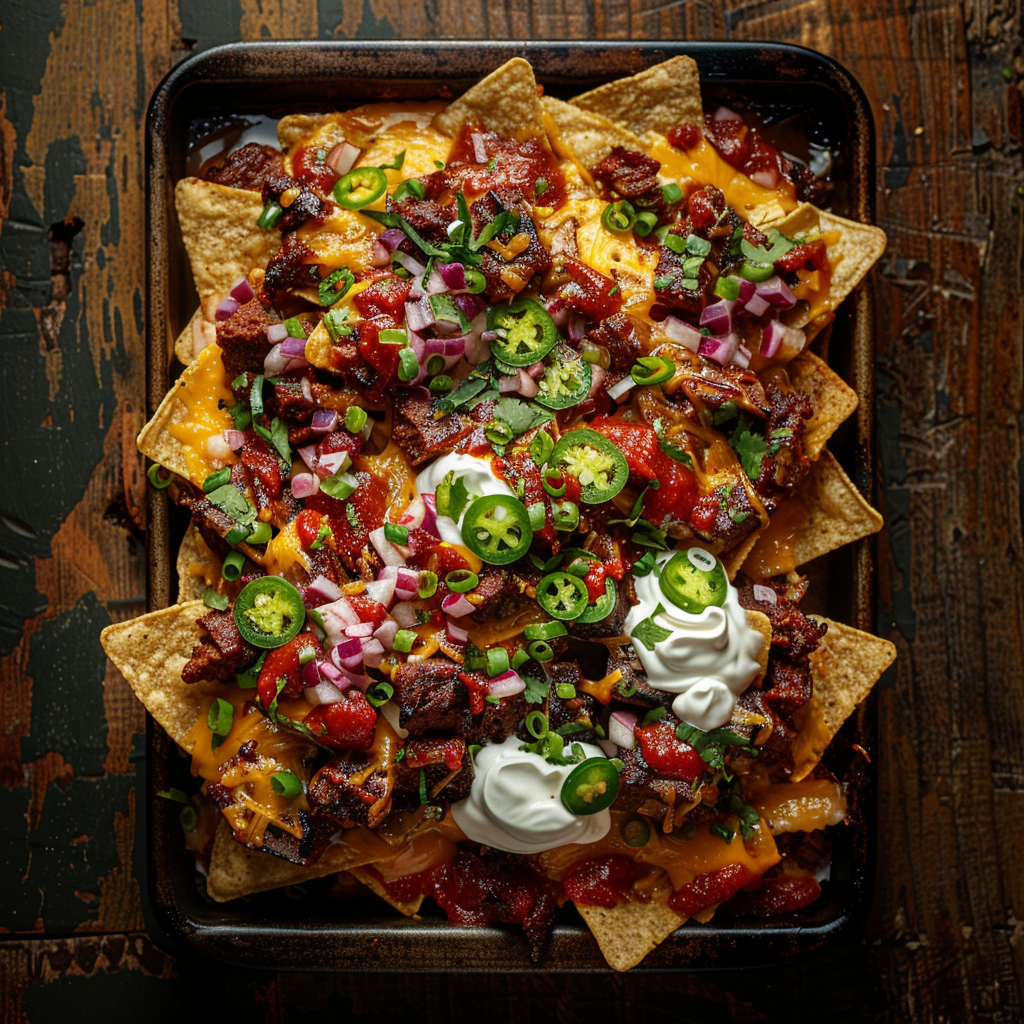 Nachos with Meatyer smoked meat bites