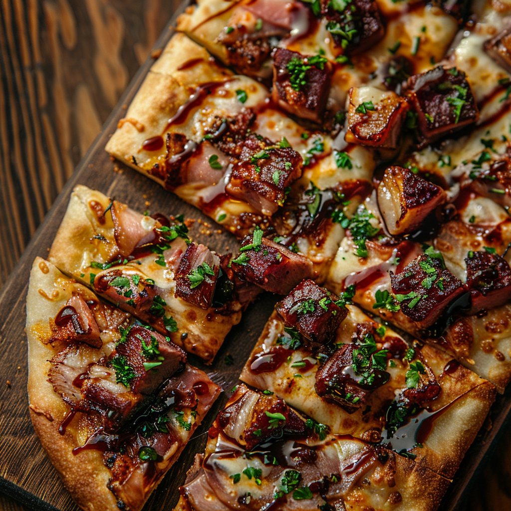 Pizza with Meatyer smoked meat bites